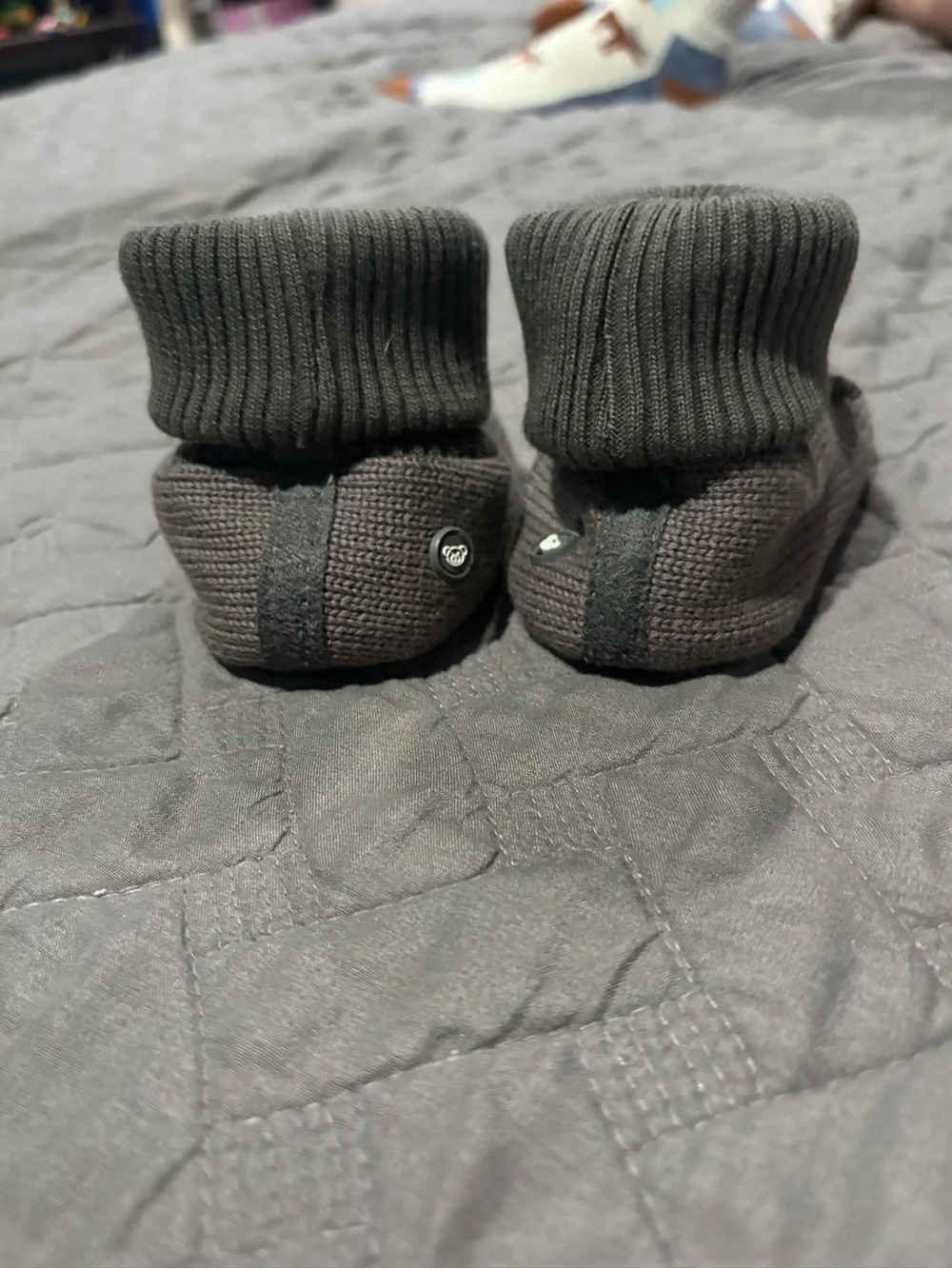 Mimou Cozy Wool First Walker Teddy Bear Slippers Size 0-12 Months